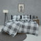 Vency Bettwäsche 135x200 4-Teilig Grau - Oeko-TEX 80% Baumwolle & 20% Polyester, 2X Bettbezug Reißverschluss + 2X Kissenbezug 80x80 Umschlagverschluss, Varia Modell