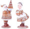 Wmool 2024 Mr,Santa und Mrs.Santa Weihnachtsfiguren Vintage Weihnachtsdekoration Weihnachtsmann Lebkuchen Harz Statue Paar Gitfs Dekor