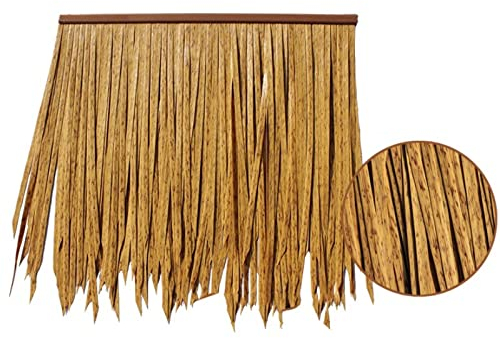 Straw Roof Thatch Indoor And Outdoor Artificial Thatch Tile Simulation Thatch Straw Plastic Thatch Roof Eaves Bar Ceiling Decoration(Size:10pcs,Color:Yellow E) (Yellow a 50pcs)
