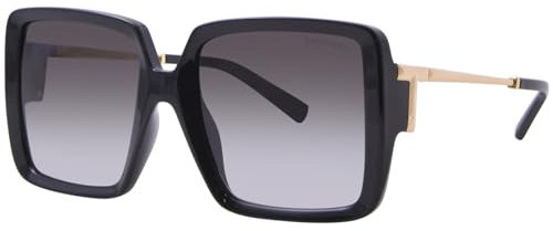 Tiffany & Co. TF 4212U Damen-Sonnenbrille, Schwarz/Grau Shaded 55/19/130, Schwarz/Grau, 55/19/130
