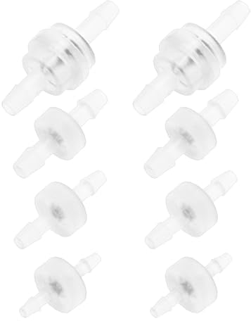Create idea 8 Stück 3mm 4mm 5mm 6mm Kunststoff Rückschlagventil Set Öl- und Ozonbeständig für Wasser Kraftstoff Gas Flüssigkeit Luft Fischtank Chemische Industrie