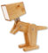 Winkee - Tischleuchten Dino Spike I Nachttischlampe mit Ladefunktion I Dimmbare Holz LED Tischlampe I Touch Funktion