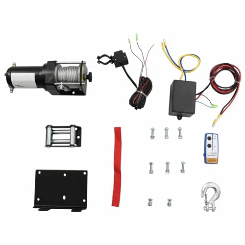 ARKEM 12 V Elektrische Seilwinde 1360kg + Montageplatte Fernbedienung Elektrische Hebezeuge Laufkatze Mit Schiene HebebüHne