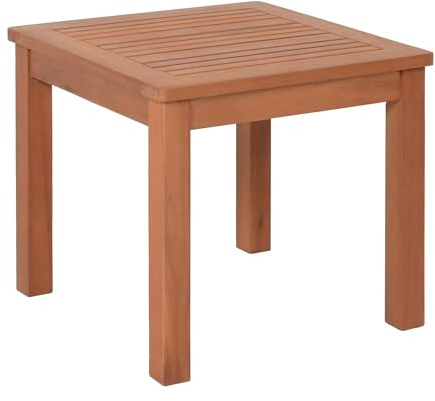 Spetebo Beistelltisch Tucson aus Eukalyptus Holz - 44 x 44 cm - Gartentisch aus FSC Massivholz geölt - Balkontisch Holztisch Loungetisch aus Holz rechteckig massiv
