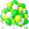 Unisun Luftballons Grün Weiß, 50 Stück Ballons Weiss Grün Fruchtgrün Konfetti Luftballon Männer Junge Kinder Geburtstag Jubiläum Babyparty Hochzeit Verlobung Dschungel Dinosaurier Tier Party Deko