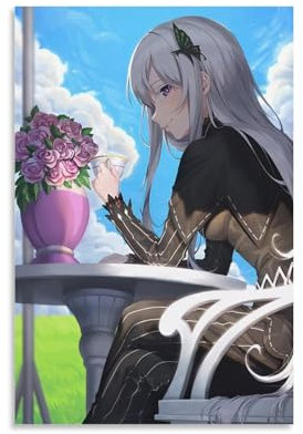 SHUBAPO Anime Poster Re Zero Afternoon Tea Echidna-0812-denoise-denoise Gemälde auf Leinwand, Wandkunst, Poster, Rollbild, Wanddekoration, Heimposter, 30 x 45 cm