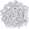 TXSN 72pcs Iron on Letters and Numbers Patches, Embroidered Letters and Numbers Applique Patches for Clothing, Hat, Jacket, Jeans, Backpacks, Bags and More, White