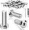TXXATX 25 Pièces M5 Vis M5x25mm Vis Tete Plate Acier Inoxydable Filetage Complet Hexagone Creux Vis Allen avec Clés Allen Embout de Tournevis pour Maintenance Montage DIY