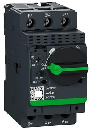 HQDRCY Disjoncteur Moteur GV2-P22 GV2P22 GV2, 3P, 20-25 A, magnéto-Thermique