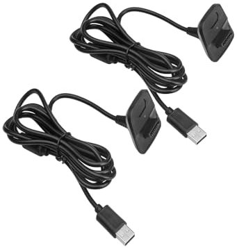 CHILDMORY 2pcs USB Charging Cable Charger Cord 6FT for Xbox360/XBox 360 Slim Wireless Game Controller