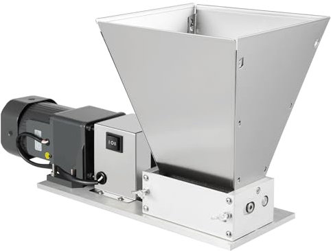MEHOOSPVN Getreidemühle Elektrisch, 4 Liter Getreidebreche Walzenmühle, 60W Multifunktionsschleifer 75rpm Edelstahl Kornquetsche Graingrinder für Weizen, Reis, Futtermittel, Gewürze, Nüsse Getreide