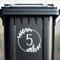 Circle Number Floral Design Wheelie Bin Sticker, Vinyl Decal Set of 3 - Personalized/Multicolour