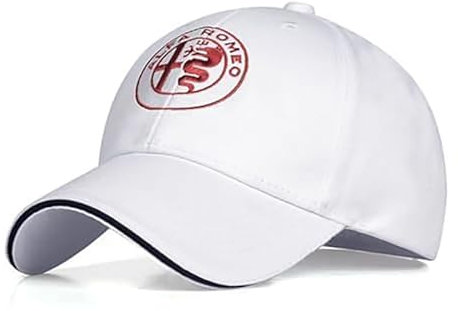 XWSBUDE Auto Baseballkappe für Alfa Romeo, UV-Schutz Unisex Baseballkappe Sport Basecap verstellbar, Premium-Material, Automotiv-Muster, Sonnenschutz, Atmungsaktiv, Einstellbar
