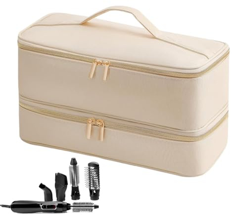 Xinhuju Haar-Tool-Tasche, Reisetasche für Haare, tragbare Reisetasche, Lufttrockner-Tasche, Reisetasche, Werkzeugorganisator, Champagner, Consulte la descripción, Siehe Beschreibung