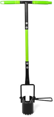 Strumento per piantare bulbi, trapiantatore di croco con manico lungo, kit per piantare bulbi con manico lungo, 85 x 9 cm, attrezzi multifunzione per prato e giardino per dalia, gladiolo e giglio