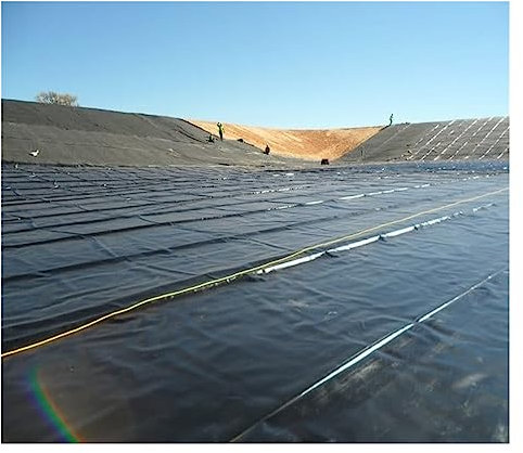 RDWQDGJG Revestimiento de Estanque de PVC Negro para jardín, Estanque de Peces, Piscina, Membrana de Lona Flexible y Duradera, 5 x 7 m