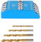 Gabarit de guidage d'angle de 30 à 45 degrés pour câble, garde-corps, kit de vis tire-fond pour poteau à bois, angle de degré et trous droits (bleu, avec perceuses)