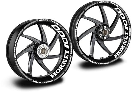 Adesivi cerchi compatibili con honda hornet 1000 silver bianchi ruote 17 pollici