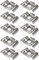 Attaches Pour Grillage | Acier Inoxydable 10 Pièces Attache Pour Fil Rigide | Support Étagère & Fixation Extérieur Jardin Cour Ferme Allée Terrasse
