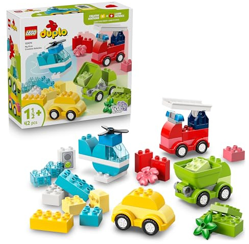 LEGO DUPLO Creative Vehicles - Educational Sorting Toy for Toddlers w/Cars & Trucks - Fine Motor Skills Development Set - Birthday Gift for 1+ Year Old Babies, Boys & Girls - 10474