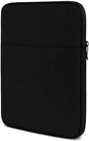 moex Étui de protection pour tablette Redmi Pad 2 avec fermeture éclair et compartiment pour accessoires, housse en tissu nylon doux rembourré, minimaliste, noir
