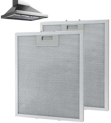 2 Pièces filtres en aluminium, 320mm x 260mm Filter en Alliage D'aluminium, Grille Hotte Aspirante, Filtre à Graisse métallique, Filtre à graisse aluminisée, pour cuisine, maison, Hotte Aspirante