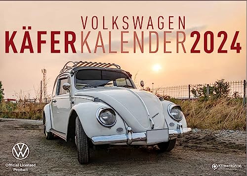 BRISA VW Collection - Volkswagen Jahres-Wand-Kalender-Planer 2024 mit VW Käfer Motiven (Groß/70x50cm)