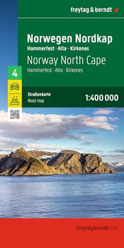 freytag & berndt Straßenkarte Norwegen Nordkap, Hammerfest - Alta - Kirkenes 1:400.000: mit Autofähren