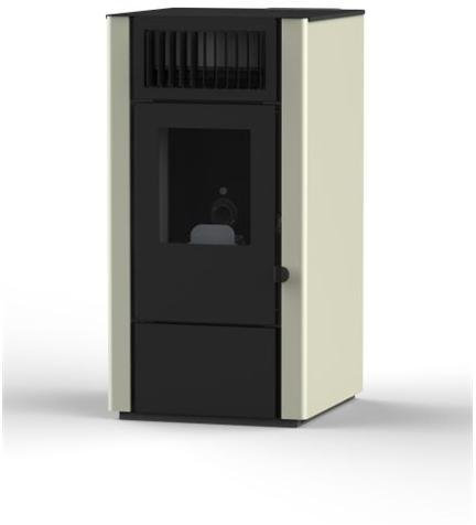 Stufa a Pellet Punto Fuoco DORA Libera Installazione Profondità 50 cm Avorio