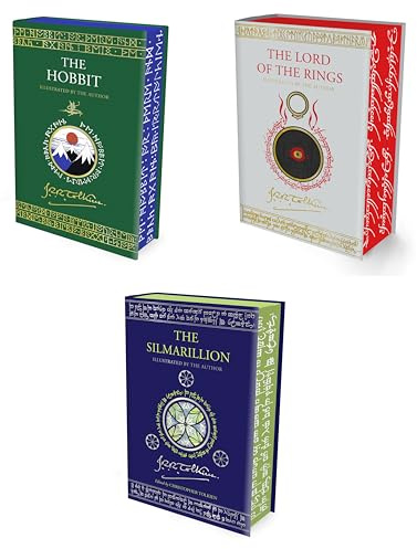 J. R. R. Tolkien Illustrated Editions Set: Illustrated by the Author (3 Books): The Hobbit, The Silmarillion, The Lord of the Rings