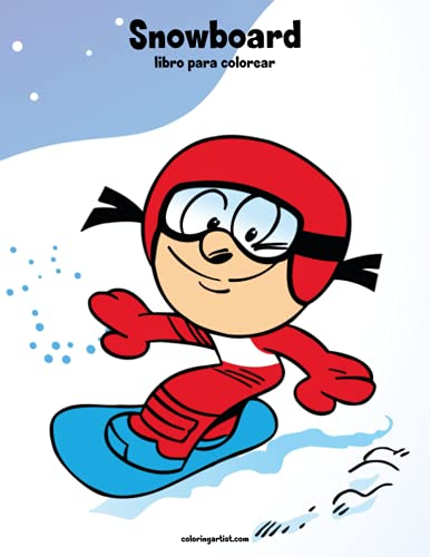 Snowboard libro para colorear 1