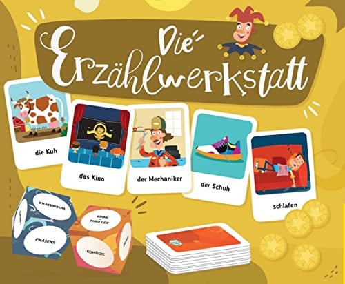 Die Erzählwerkstatt. 132 Karten, 2 Würfel, 60 Spielmarken, 1 Spielanleitung: Deutsch spielend Lernen