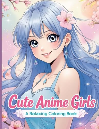 Cute Anime Girls: 40 Fun & Beautiful Pages of Cute Anime Girls for Relaxation and Creativity