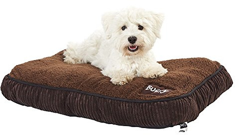 Bunty Snooze Soft Fur Fleece Dog Bed Pet Basket Mat Cushion Pillow Mattress - Made in the UK (M)