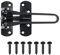 Sayayo Door Swing Bolt Burglar-Proof Padlock Door Clasp Door Lock, Stainless Steel Matte Black, EMS570-B