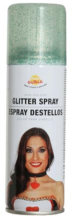 Guirca – Farbiges Haarspray zum Färben der Haare (grüner Glitzer)