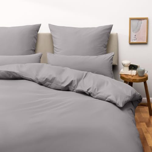 Blumtal Juego de Funda Nordica Cama de 135 - Microfibra Juego de Funda Edredon 220x220 y 2 Fundas de Almohada 70x40, Certificado Oeko-Tex, Muy Suave y Transpirable - Gris