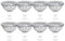 Luxvista 20W MR16 Reflektor Halogenlampe, DC 12V GU5.3 Lamp Sockel Dimmbar Warmweiss 2800K Scheinwerferlampen, 2-pin Sockel 320Lumen mit Glasabdeckung für Landschaft, Schienenlicht 8 Stück