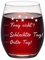Joymaking Weinglas mit Guter Tag, Schlechter Tag, Frag nicht! - Stimmungsglas, Rotweinglas Lustig Geschenk für Freunde, Familie, Kollege, Schwester 450ml