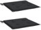 vidaXL Gartenstuhl Kissen 2 STK., Sitzkissen Outdoor Indoor, Stuhlkissen mit 2 Sätzen Schnüren, Stuhlauflage Sitzpolster, Schwarz 40x40x3cm Oxford-Gewebe