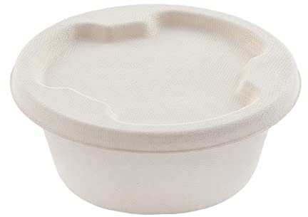 Lot de 500 saladiers en bagasse 1250 ml avec couvercle