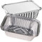 CafeTEq 50 x Aluminium Foil Food Trays Small Portions (No 1) 5 x 4 Containers Including Lids Perfect for Storage Freezing Roasting BBQ Meal Prep Takeaway