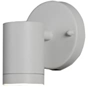 Konstsmide Outdoor Wall Light Mains Powered/Modena Down/LED High Power 1 x 4 W Lamp/Clear Glass/Aluminium/IP54/Outside Light Matt White