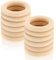 12 Stück Holzringe zum Basteln, Natürliche Holz Ringe, Makramee Ringe für DIY Schmuck Makramee Armband Anhänger Hängende Dekoration Ringe-80mm