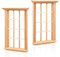 Angoily 8 Piezas Modelo De Marco De Ventana Juguetes Vintage Persianas De Madera Cortina De Puerta Delantera Casa De Muñecas Ventana Miniatura 1 12 Escala Muebles Marcos De Ventana En