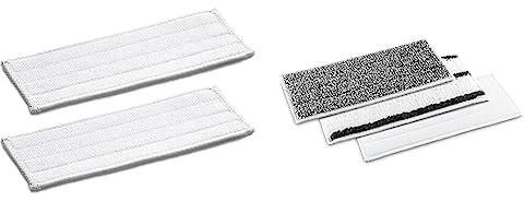 Kärcher Wischtuch für KV 4 (2 Stück, Klettbefestigung & wiederverwendbare Multitücher Pack (Scheuertuch, Fliesentuch und Softtuch) für Akkuwischer KV 4 - für empflindliche und robuste Oberflächen