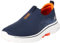 Skechers Go Walk 7, Zapatillas Hombre, Navy and Orange Textile, 41.5 EU
