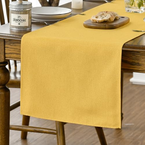 Artoid Mode Gelb Frühling Tischläufer, Saisonnal Sommer Abwaschbar Küche Esstisch Tisch Dekoration Drinnen Urlaub Party Dekor 40x240 cm