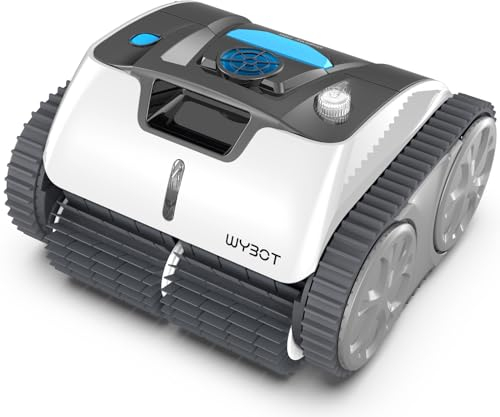 WYBOT Robot Pulitore per Piscina Senza Fili, Fondo/Pareti/Linea d'acqua, Aspirapolvere Automatico per 120 minuti con Pianificazione del Percorso, Ricarica Rapida, Fino a 120㎡