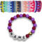 Armband mit Namen für Baby und Kind Mann Frau Schulkind | Namensarmband Taufarmband Geburtsarmband Gravur (lila bordeaux)